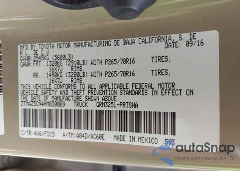 2017 Toyota Tacoma Trd Off Road из США, поврежденный, VIN 3TMAZ5CN4HM030089